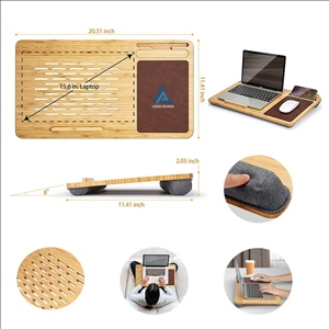 Bamboo Laptop Stand Desk With Cushion